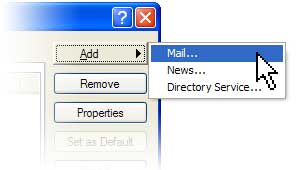 Mail option from the Add button