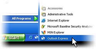 Opening Outlook Express from the Start menu