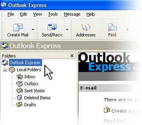 Outlook Express list of folders